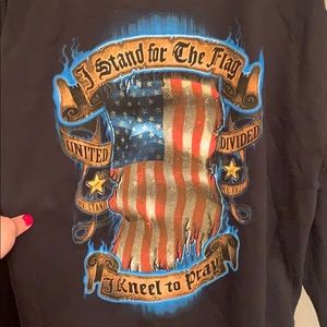 Black Hooded Sweatshirt American Flag